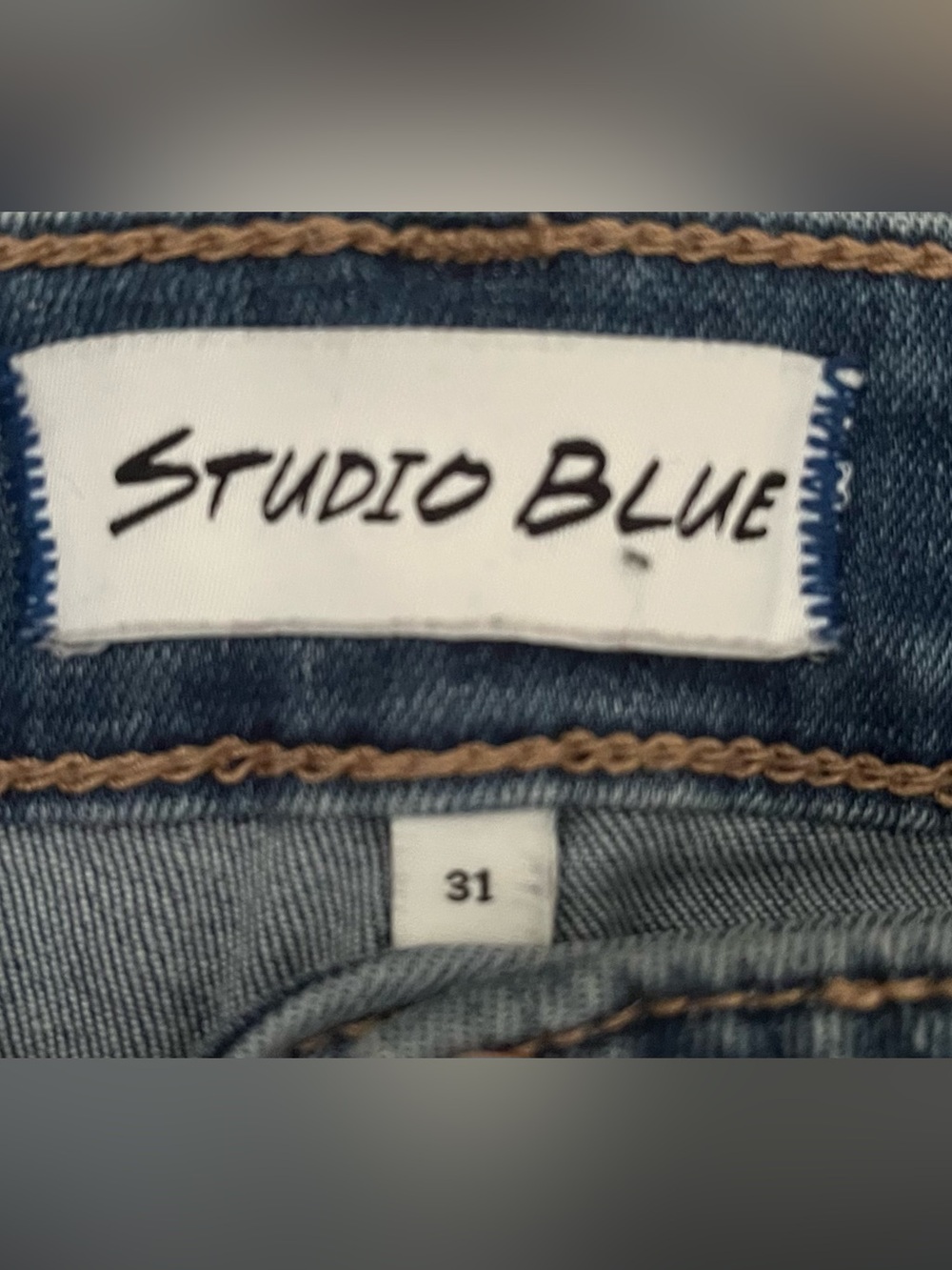 Studio Blue Distressed Mid Blue Jeans - Women's - Picture 3 of 5
